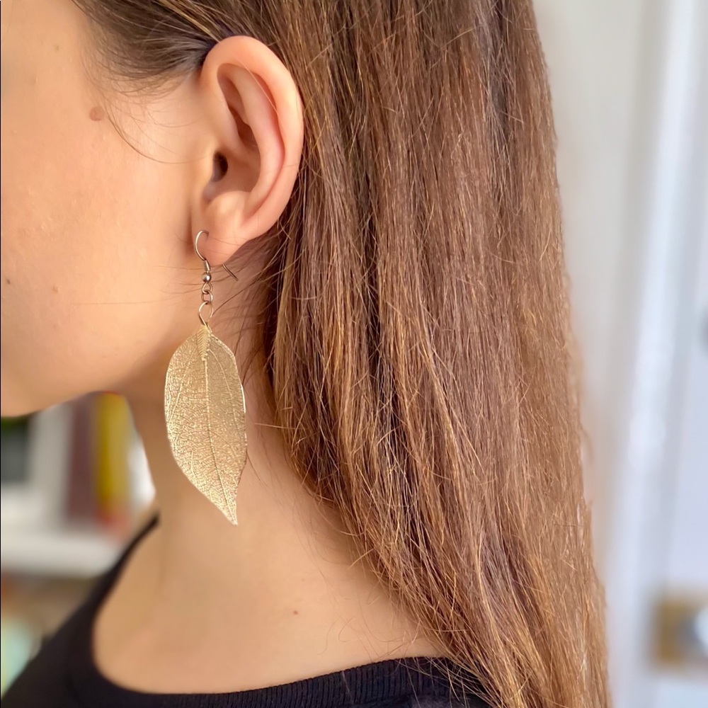 Golden Leaf Earrings
